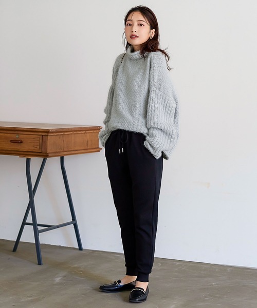 KOBE LETTUCE（コウベレタス）の「シャギーモックネックニットトップス（ニット/セーター・レディース・ピンク/グレー/アイボリー/ライトブルー/モカ・FREE）」の12枚目の写真