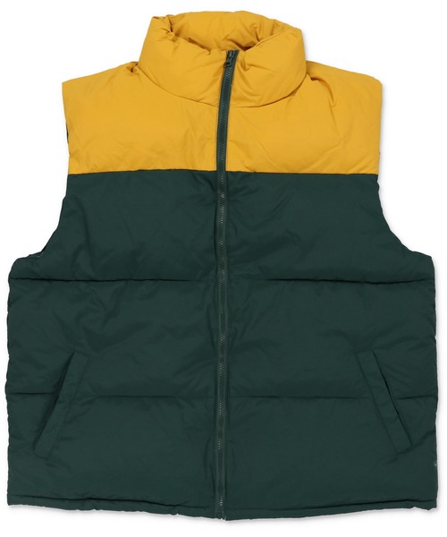 SPINNS(スピンズ)の「【ビックシルエット】ジップアップ 切り替えフェイクダウンベスト(ベスト・メンズ・ブラック×グリーン/ネイビー系/ブラック/グリーン系その他・M/L)」の18枚目の写真