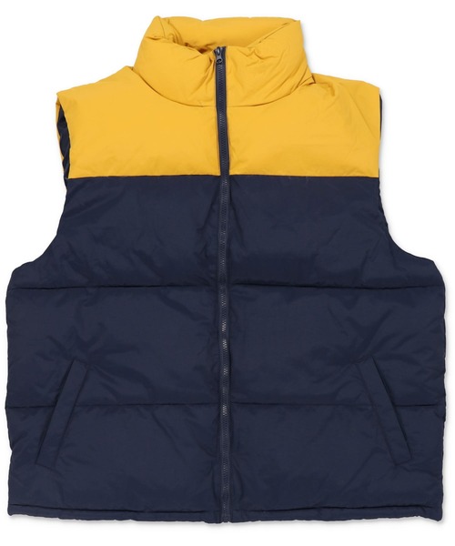 SPINNS(スピンズ)の「【ビックシルエット】ジップアップ 切り替えフェイクダウンベスト(ベスト・メンズ・ブラック×グリーン/ネイビー系/ブラック/グリーン系その他・M/L)」の21枚目の写真