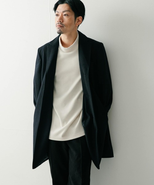 ITEMS URBANRESEARCH（アイテムズ アーバンリサーチ）の「Wool Blend チェスターコート（チェスターコート・メンズ・ネイビー/グレー/ブラック・MEDIUM/LARGE）」の6枚目の写真