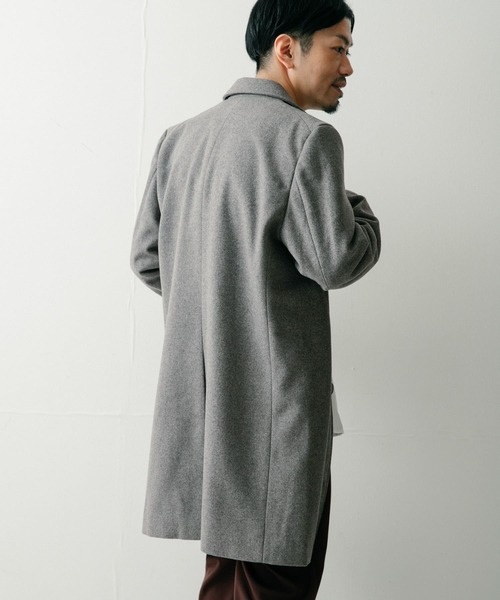 ITEMS URBANRESEARCH（アイテムズ アーバンリサーチ）の「Wool Blend チェスターコート（チェスターコート・メンズ・ネイビー/グレー/ブラック・MEDIUM/LARGE）」の14枚目の写真