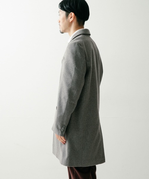ITEMS URBANRESEARCH（アイテムズ アーバンリサーチ）の「Wool Blend チェスターコート（チェスターコート・メンズ・ネイビー/グレー/ブラック・MEDIUM/LARGE）」の17枚目の写真