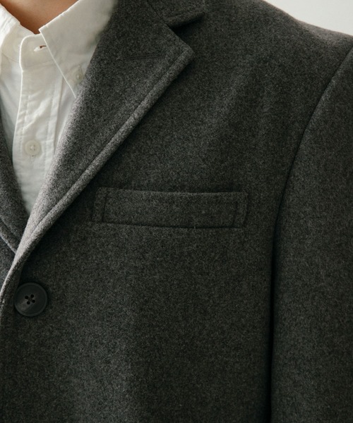 ITEMS URBANRESEARCH（アイテムズ アーバンリサーチ）の「Wool Blend チェスターコート（チェスターコート・メンズ・ネイビー/グレー/ブラック・MEDIUM/LARGE）」の20枚目の写真