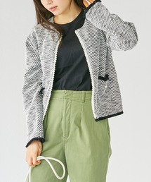 INCEDE | ツイードライク フリンジカットカーディガン(カーディガン/ボレロ)