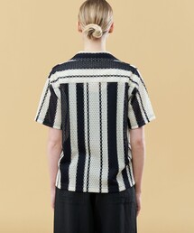 ねこ【新品】GALERIE VIE ギャルリーヴィー ストライプ シャツ コントラストストライプ レギュラーシャツ | GALERIE VIE (Women