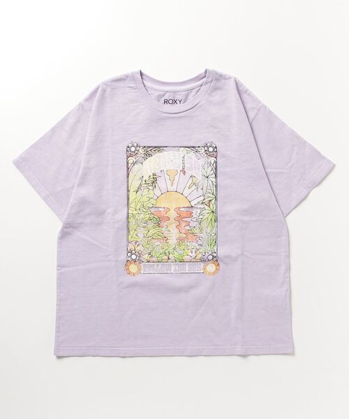 ROXY(ロキシー)の「ROXY/ロキシー RST231100 クルーネック ビックシルエット RST231100(Tシャツ/カットソー・レディース・ブラック/ホワイト/パープル・M/L)」の3枚目の写真