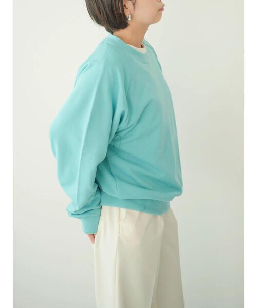 koe（コエ）の「ラグラントレーナー（スウェット・レディース・チャコールグレー/グリーン/ナチュラル・M）」の17枚目の写真