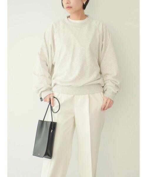 koe（コエ）の「ラグラントレーナー（スウェット・レディース・チャコールグレー/グリーン/ナチュラル・M）」の19枚目の写真