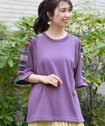 チチカカ | ジャガードヨークＴシャツ【ユニセックス】(Tシャツ/カットソー)