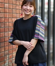 チチカカ | ジャガードヨークＴシャツ【ユニセックス】(Tシャツ/カットソー)