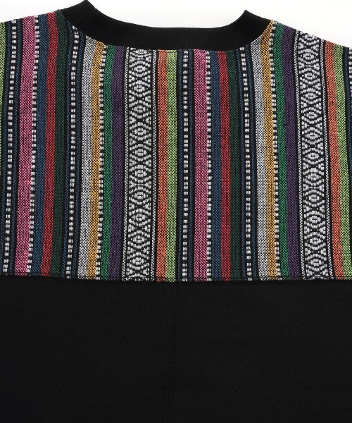 チチカカ（チチカカ）の「ジャガードヨークＴシャツ【ユニセックス】（Tシャツ/カットソー・メンズ・パープル/ブラック/グレー・FREE）」の19枚目の写真