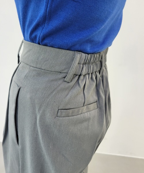 y/m(イム)の「エステルツイル2タックパンツ(スラックス・レディース・ベージュ/アイボリー/ブラック/グレー/パープル/イエロー・FREE)」の12枚目の写真