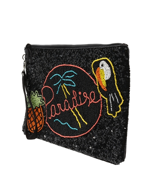 ROSE BUD(ローズバッド)の「(FF BAGS)FFC945 BEADS WORKS CLUTCH BAG(クラッチバッグ・レディース・ブラック・ONE SIZE)」の6枚目の写真