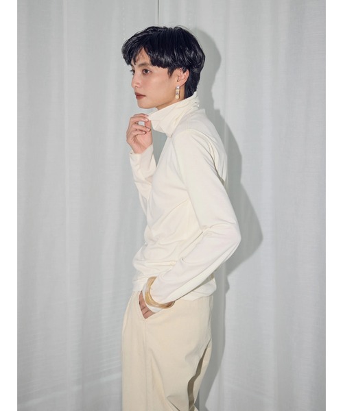 AMERICAN HOLIC（アメリカンホリック）の「シアータートルプルオーバー（Tシャツ/カットソー・レディース・アイボリー/サックスブルー/オレンジ/イエロー・L/M）」の10枚目の写真