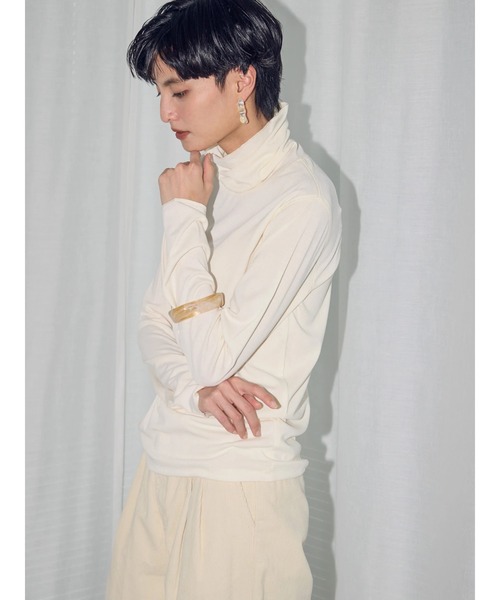 AMERICAN HOLIC（アメリカンホリック）の「シアータートルプルオーバー（Tシャツ/カットソー・レディース・アイボリー/サックスブルー/オレンジ/イエロー・L/M）」の11枚目の写真