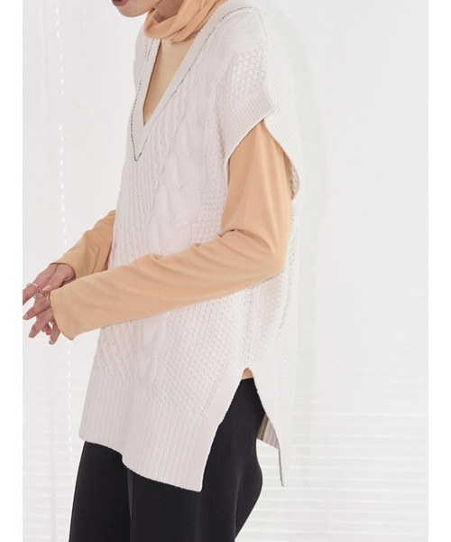 AMERICAN HOLIC（アメリカンホリック）の「シアータートルプルオーバー（Tシャツ/カットソー・レディース・アイボリー/サックスブルー/オレンジ/イエロー・L/M）」の21枚目の写真