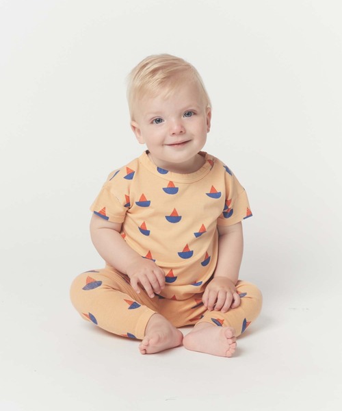 BOBO CHOSES（ボボショーズ）の「Sail Boat all over leggings（レギンス/スパッツ・キッズ・オレンジ・24M/12M/9M/6M/18M）」の3枚目の写真
