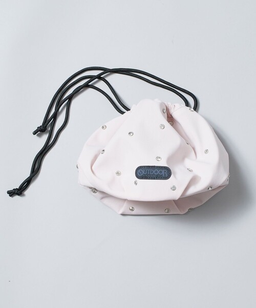 OUTDOOR PRODUCTS（アウトドアプロダクツ）の「OUTDOOR PRODUCTS × Firsthand/アウトドアプロダクツ 別注スタッズ 巾着バッグ（ハンドバッグ・レディース・ピンク/ブラック/オフホワイト・ONE SIZE）」の8枚目の写真