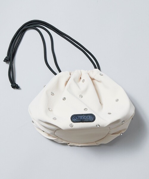 OUTDOOR PRODUCTS（アウトドアプロダクツ）の「OUTDOOR PRODUCTS × Firsthand/アウトドアプロダクツ 別注スタッズ 巾着バッグ（ハンドバッグ・レディース・ピンク/ブラック/オフホワイト・ONE SIZE）」の10枚目の写真