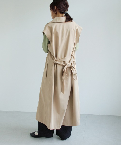 Crisp（クリスプ）の「ロングジレトレンチコート（トレンチコート・レディース・グリーン/ベージュ・FREE）」の13枚目の写真
