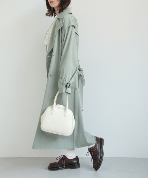 Crisp（クリスプ）の「ロングジレトレンチコート（トレンチコート・レディース・グリーン/ベージュ・FREE）」の17枚目の写真