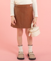 URBAN CHERRY（アーバンチェリー）の「フェイクレザー台形スカート（スカート・キッズ）」