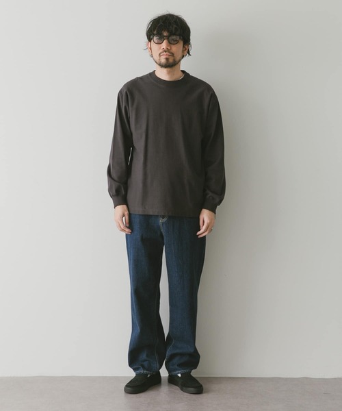 【  Jeans】スリム リブ コットンTシャツ（送料込み) オリジナルスラブTシャツ｜LIFEMAXで半袖Tシャツを1枚から格安