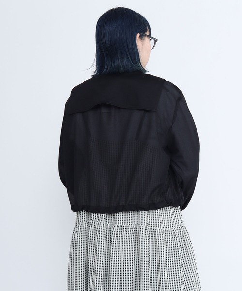 I am I in fact...（アイアムアイインファクト）の「Organza Tricot セーラーブルゾン（ブルゾン・レディース・ブラック/ブラウン/グリーン・FREE）」の14枚目の写真