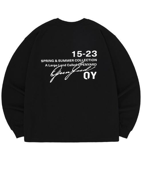 OY(オーワイ)の「『OY/オーワイ』TYPOGRAPHIC LOGO LONG SLEEVE/タイポグラフィロゴロングスリーブ(Tシャツ/カットソー・メンズ・ブルー/ブラック/ホワイト・M/L)」の3枚目の写真