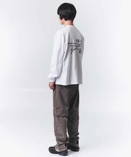 OY(オーワイ)の「『OY/オーワイ』TYPOGRAPHIC LOGO LONG SLEEVE/タイポグラフィロゴロングスリーブ(Tシャツ/カットソー・メンズ・ブルー/ブラック/ホワイト・M/L)」の4枚目の写真