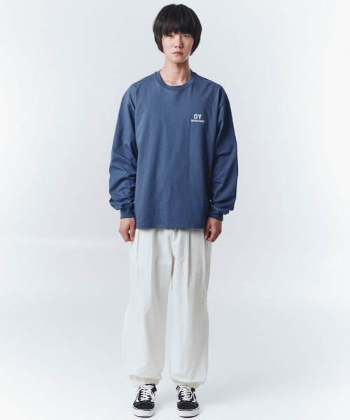 OY(オーワイ)の「『OY/オーワイ』TYPOGRAPHIC LOGO LONG SLEEVE/タイポグラフィロゴロングスリーブ(Tシャツ/カットソー・メンズ・ブルー/ブラック/ホワイト・M/L)」の15枚目の写真