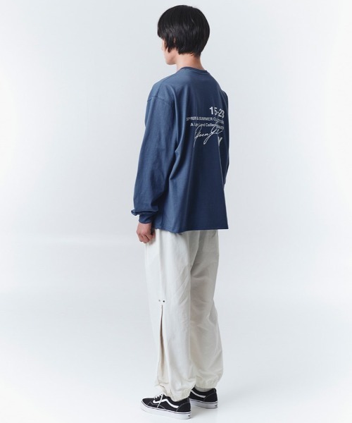 OY(オーワイ)の「『OY/オーワイ』TYPOGRAPHIC LOGO LONG SLEEVE/タイポグラフィロゴロングスリーブ(Tシャツ/カットソー・メンズ・ブルー/ブラック/ホワイト・M/L)」の6枚目の写真