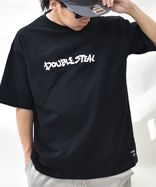 DOUBLE STEAL(ダブルスティール)の「サガラ刺繍ロゴ Tシャツ(Tシャツ/カットソー・メンズ・ホワイト/ブルー系その他/ブラック・X-LARGE/MEDIUM/LARGE)」の3枚目の写真