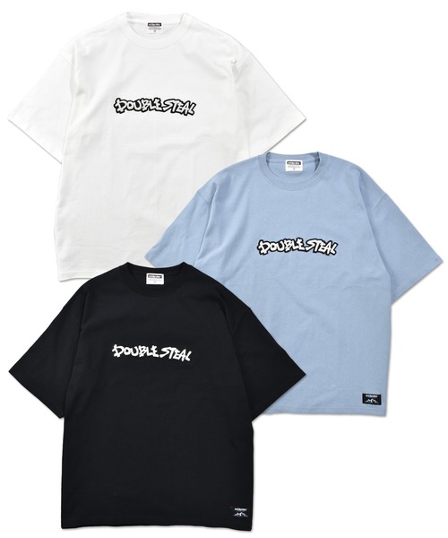DOUBLE STEAL(ダブルスティール)の「サガラ刺繍ロゴ Tシャツ(Tシャツ/カットソー・メンズ・ホワイト/ブルー系その他/ブラック・X-LARGE/MEDIUM/LARGE)」の7枚目の写真