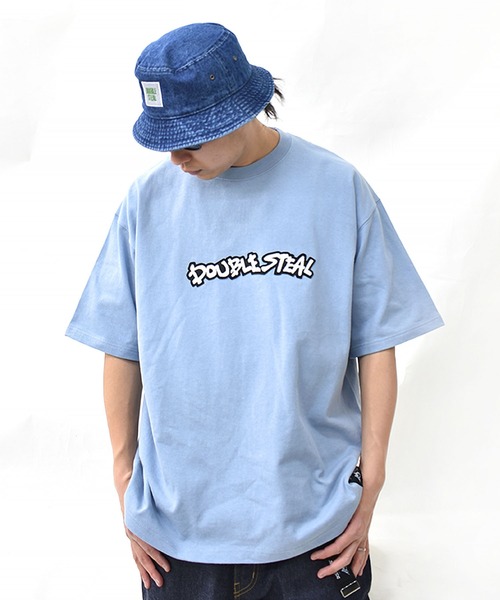 DOUBLE STEAL(ダブルスティール)の「サガラ刺繍ロゴ Tシャツ(Tシャツ/カットソー・メンズ・ホワイト/ブルー系その他/ブラック・X-LARGE/MEDIUM/LARGE)」の11枚目の写真