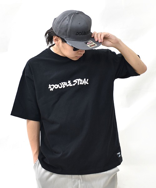 DOUBLE STEAL(ダブルスティール)の「サガラ刺繍ロゴ Tシャツ(Tシャツ/カットソー・メンズ・ホワイト/ブルー系その他/ブラック・X-LARGE/MEDIUM/LARGE)」の10枚目の写真
