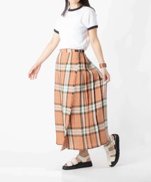 O'NEIL OF DUBLIN オニールオブダブリン リネン プリーツ ロング 巻き スカート