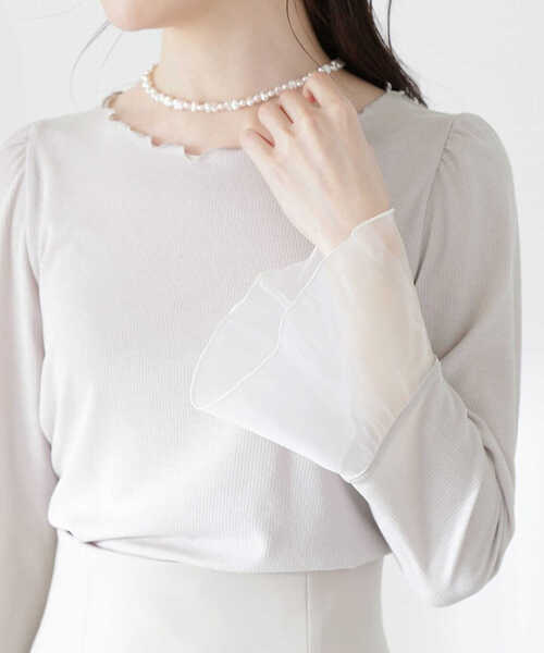 PROPORTION BODY DRESSING（プロポーションボディドレッシング）の「＜Ｅ＞シアーテレコ / 1213167400（Tシャツ/カットソー・レディース・ブラック/グレー・FREE）」の16枚目の写真