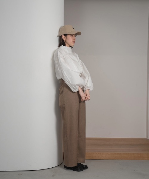 lawgy(ラウジー)の「simple logo cap(キャップ・レディース・ベージュ/ブラック・FREE)」の17枚目の写真