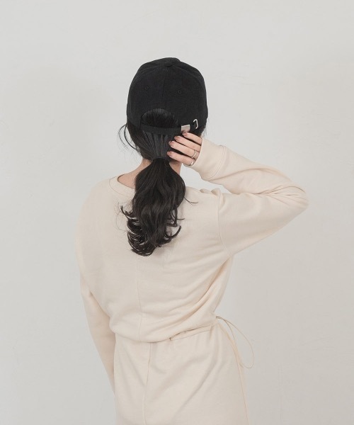 lawgy(ラウジー)の「simple logo cap(キャップ・レディース・ベージュ/ブラック・FREE)」の16枚目の写真