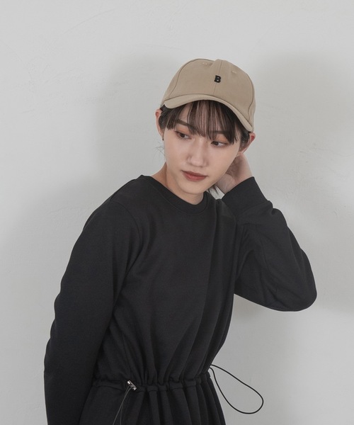 lawgy(ラウジー)の「simple logo cap(キャップ・レディース・ベージュ/ブラック・FREE)」の3枚目の写真
