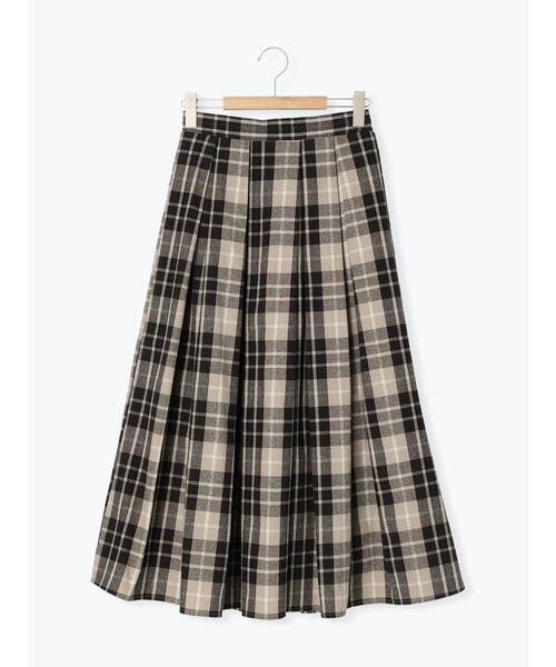 Samansa Mos2（サマンサ モスモス）の「柄アソートタックギャザースカート（スカート・レディース・ブラック/ベージュ/グリーン/ネイビー/レッド・ﾌﾘ-）」の16枚目の写真