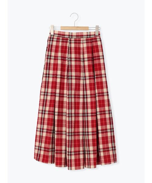 Samansa Mos2（サマンサ モスモス）の「柄アソートタックギャザースカート（スカート・レディース・ブラック/ベージュ/グリーン/ネイビー/レッド・ﾌﾘ-）」の12枚目の写真