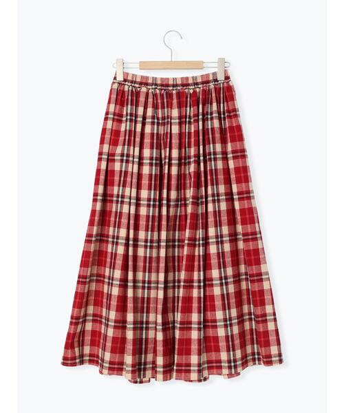 Samansa Mos2（サマンサ モスモス）の「柄アソートタックギャザースカート（スカート・レディース・ブラック/ベージュ/グリーン/ネイビー/レッド・ﾌﾘ-）」の11枚目の写真