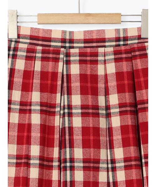 Samansa Mos2（サマンサ モスモス）の「柄アソートタックギャザースカート（スカート・レディース・ブラック/ベージュ/グリーン/ネイビー/レッド・ﾌﾘ-）」の10枚目の写真