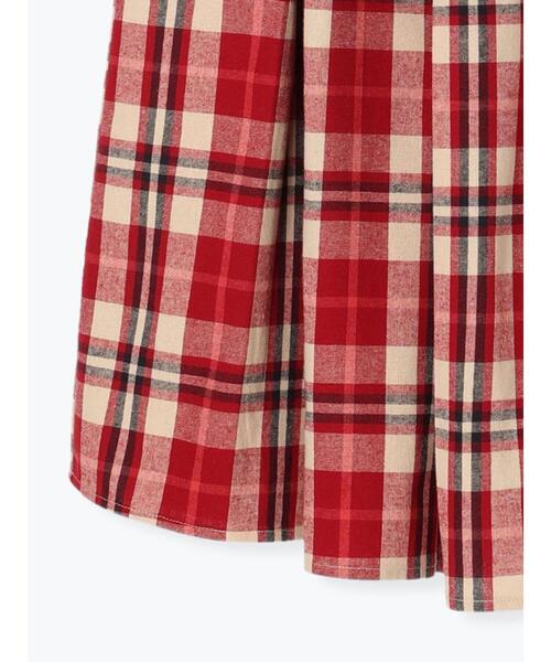 Samansa Mos2（サマンサ モスモス）の「柄アソートタックギャザースカート（スカート・レディース・ブラック/ベージュ/グリーン/ネイビー/レッド・ﾌﾘ-）」の8枚目の写真