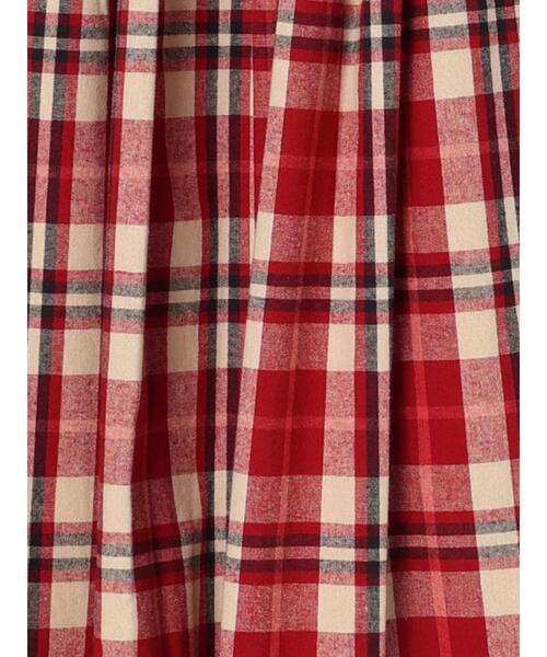 Samansa Mos2（サマンサ モスモス）の「柄アソートタックギャザースカート（スカート・レディース・ブラック/ベージュ/グリーン/ネイビー/レッド・ﾌﾘ-）」の6枚目の写真