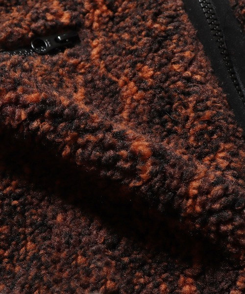 STUSSY（ステューシー）の「STUSSY/ステューシー SNAKE JACQUARD SHERPA JACKET ボアジャケット ブルゾン リバーシブル 2WAY ワンポイント 総柄（ブルゾン・メンズ・ブラウン/グレー・M/L/S）」の14枚目の写真