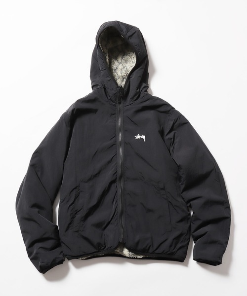 STUSSY（ステューシー）の「STUSSY/ステューシー SNAKE JACQUARD SHERPA JACKET ボアジャケット ブルゾン リバーシブル 2WAY ワンポイント 総柄（ブルゾン・メンズ・ブラウン/グレー・M/L/S）」の16枚目の写真