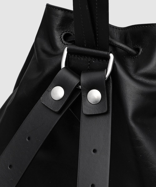 JIL SANDER（ジルサンダー）の「FLAT DRAWSTRING BACKPACK（バックパック/リュック・メンズ・ブラック・UNI）」の4枚目の写真